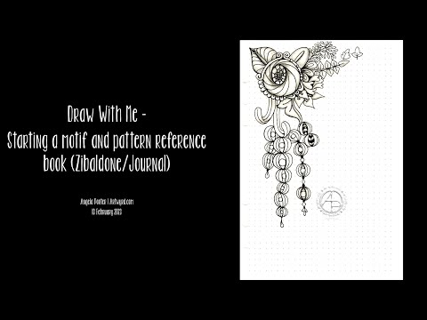 Starting a Motif/Pattern reference book/journal/zibaldone | #DrawWithMe | 13 Feb 2023