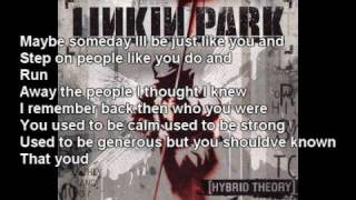 Linkin Park - A Place For My Head (lyrics In vid and description)