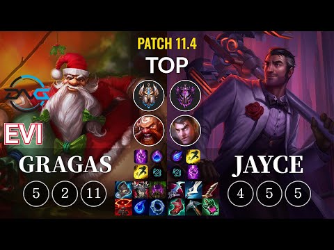 DFM Evi Gragas vs Jayce Top - KR Patch 11.4