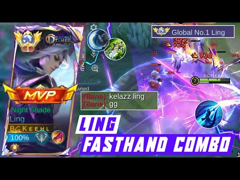GLOBAL LING HARD CARRY NOOB TEAM IN SOLO RANK! LING FASTHAND - MOBILE LEGENDS