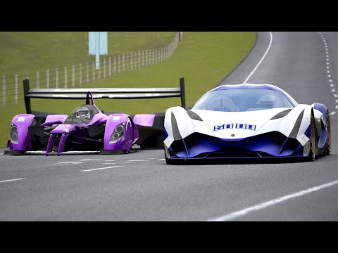 Red Bull X2022 GTR Concept vs Devel Sixteen at Highlands