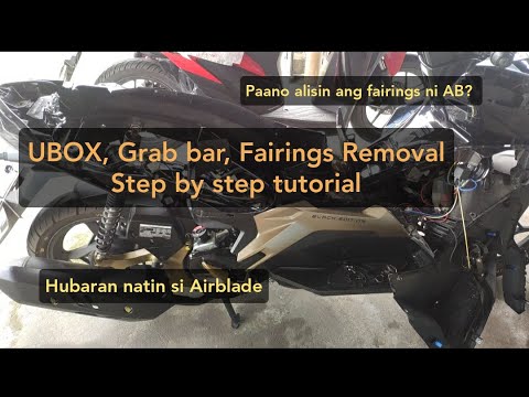 Hubaran si AB | Grab Bar, Seat, UBox, Fairings removal tutorial | Airblade 150