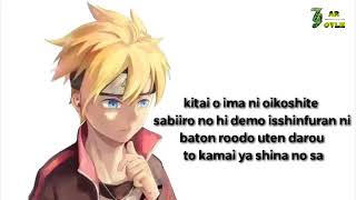Boruto The next Generation (Kana boon - Baton Road) lyric Full version