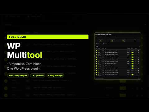 WP Multitool video preview