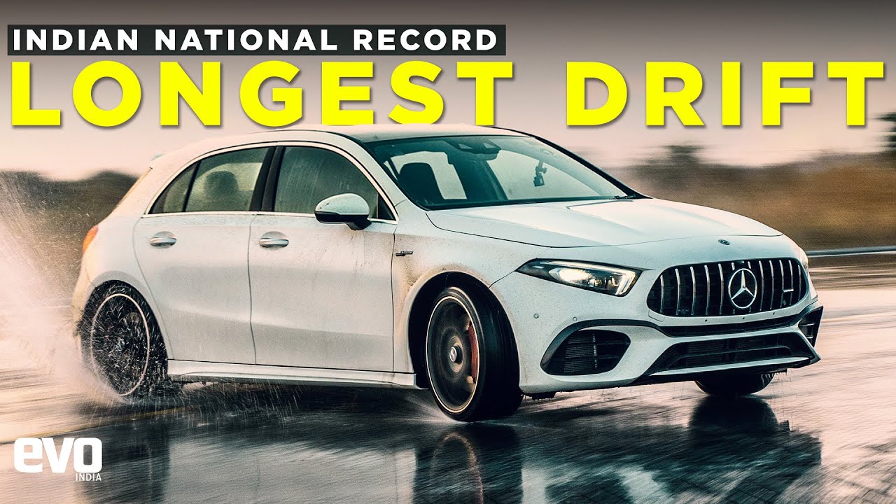 Longest drift in India | National record in the 2022 Mercedes-AMG A 45 S | evo India