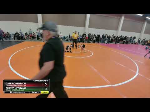 59 Lbs Champ. Round 1 - Emmye Medrano, Texans Wrestling Club Vs Case Robertson, Cardinal Wrestling