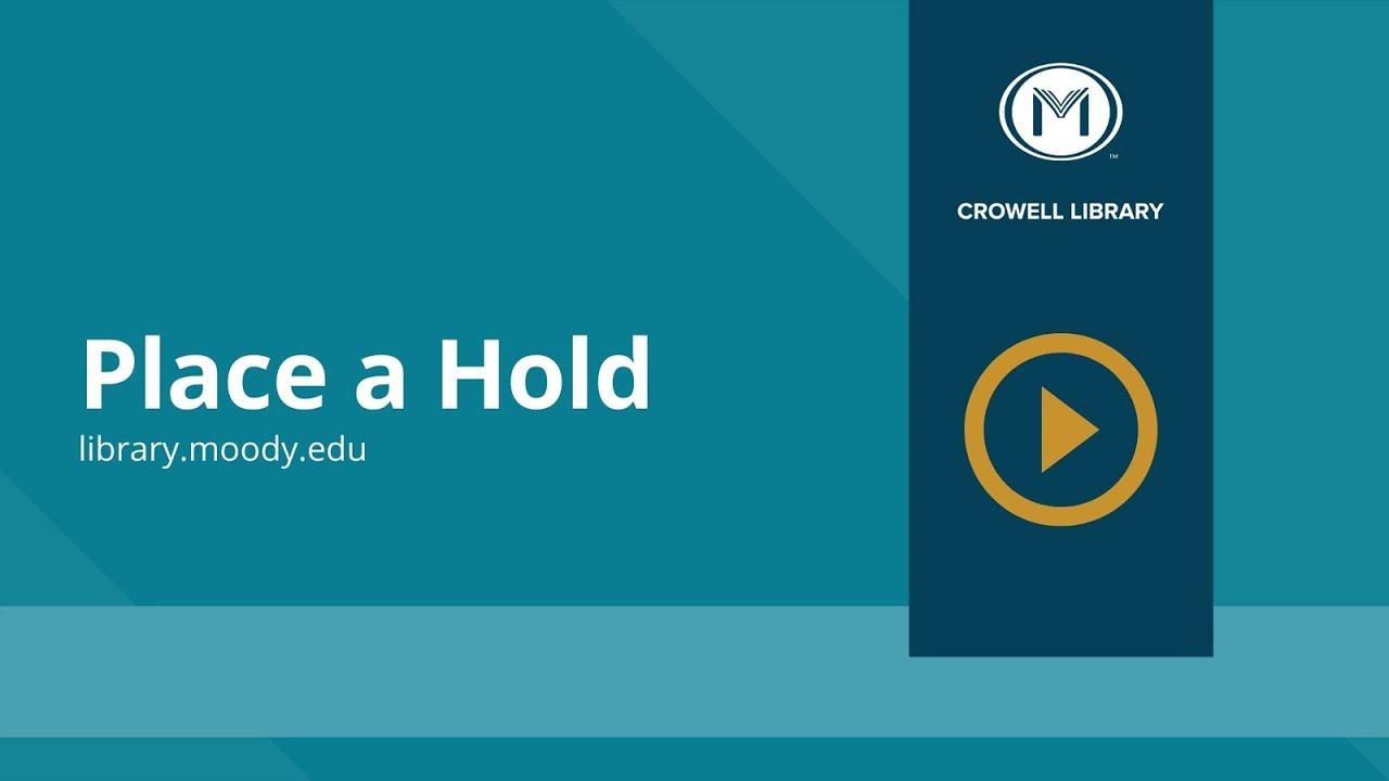 Place a Hold Request default