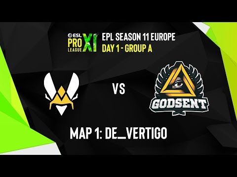 VITALITY VS GODSENT | MAP 1 DE_VERTIGO | ESL PRO LEAGUE S11 EUROPE | GROUP A - DAY 1