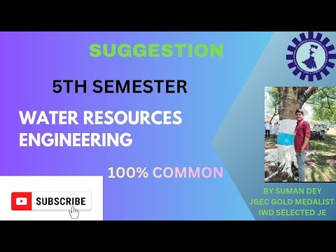 SUGGESTION  OF WATER RESOURCES ENGINEERING (CEPC 501) | WBSCTE | 5th Sem  2025 | 3rd YEAR