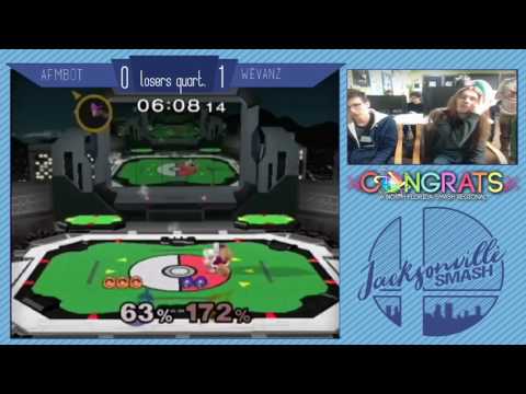 Jax Smash Weekly 3/16/17 - Afmbot(Ice Climbers) Vs Wevans(Samus) - Melee Losers Top 8