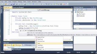 Visual Basic Tutorial - 142 - SMTP Client Part 2 Creating The Message And Credentials