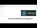 ReactJS MultiSelect dropdown