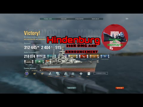 Hindenburg| Well earned 218K DMG in Coop| World of Warships