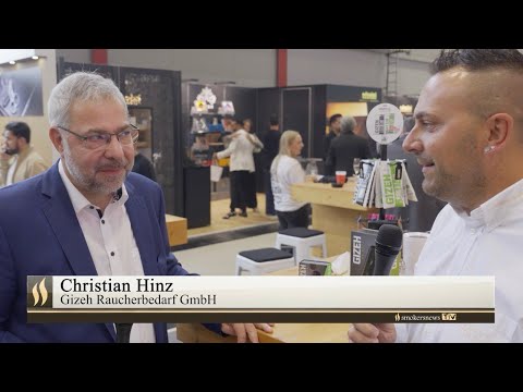 Christian Hinz (Gizeh Raucherbedarf GmbH / Vorsitzender Geschäftsführung) im snTV-Messegespräch 2025