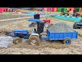 Diy Remote Control Tractor New Holland With Trolley In Mud ​⁠ MrPendujatt22