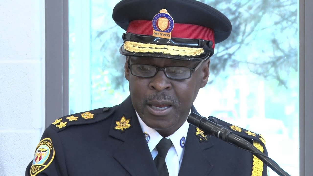 Chief Mark Saunders addresses new constables at their graduation
