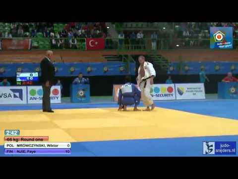 Judo 2013 European Championships Juniors Sarajevo: Mrowczynski (POL) - Njie (FIN) [-66kg]