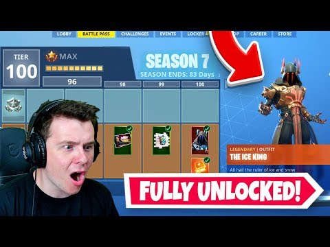 *NEW* SEASON 7 Battle Pass 100% Unlocked (Tier 100) In Fortnite!