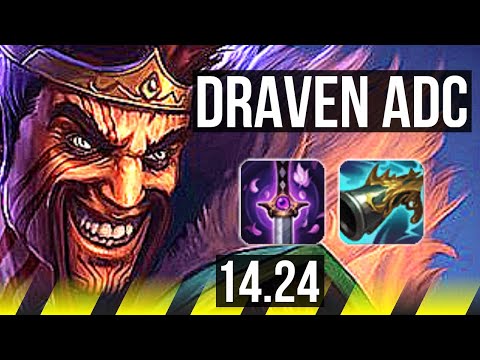 DRAVEN & Zoe vs EZREAL & Thresh (ADC) | Quadra, 70% winrate, Legendary, 12/2/2 | KR Master | 14.24
