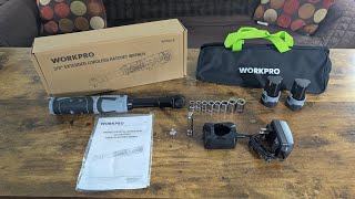 WORKPRO 12V Extended Cordless Ratchet Wrench Review 