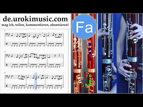 Fagottunterricht Greensleeves Noten Lernen Teil#2 um-b995