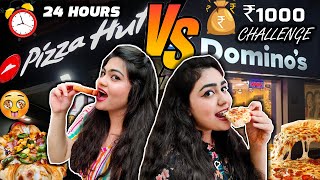 I ONLY ATE DOMINO'S PIZZA VS. PIZZA HUT FOR 24 HOURS | MAHAYUDH ⚔️ 1000 Rs. FOOD CHALLENGE