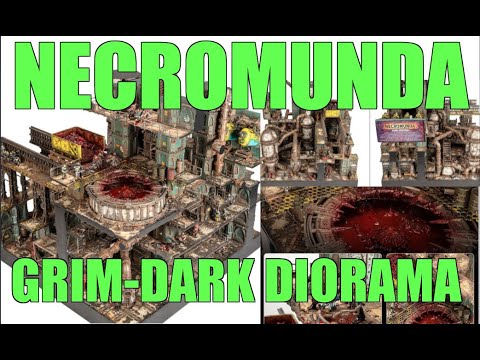 COPS RAID CANIBAL HIDEOUT..  AMAZING ZONE MORTALIS DIORAMA at Warhammer World Sector Mechanicus