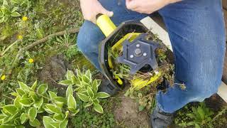 Ryobi Rototiller Tool Test will it work in Dry Hard Dirt will it Cut Thru Weeds Battery Life?