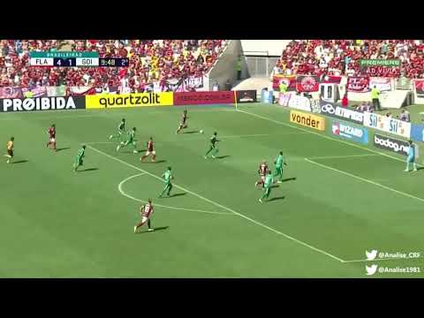 Detalhes do 5º gol do Flamengo - Análise Tática - Flamengo 6 x 1 Goiás