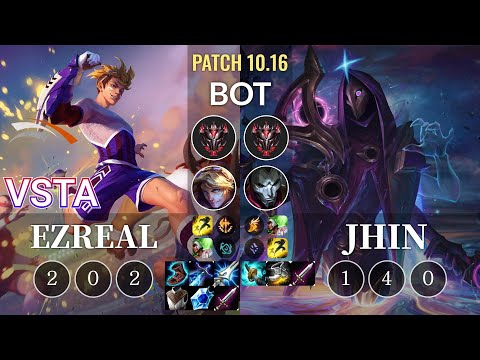 HLE Vsta Ezreal vs Jhin Bot - KR Patch 10.16
