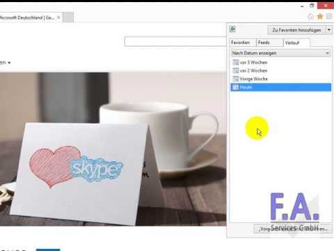 Internet Explorer 10 - Verlauf anzeigen