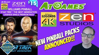 AtGames releases Star Trek TNG Pinball table PLUS 14 New Pinball Packs Announced.