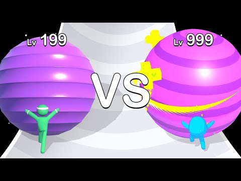 Belly Ball Runner VS Gym Ball Run: Level Up Balls, ASMR Gameplay!