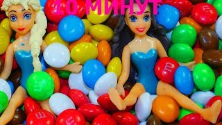 Учим цвета Сборник Куклы Принцессы Диснея Много Конфет Ммдемс M&M's Развивающая песня Семья Пальчики