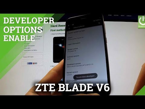 Developer Options ZTE Blade V6 - enable USB debugging