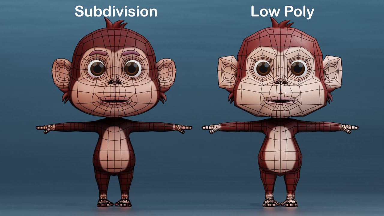 Cute Cartoon Monkey Rigged 3D Model