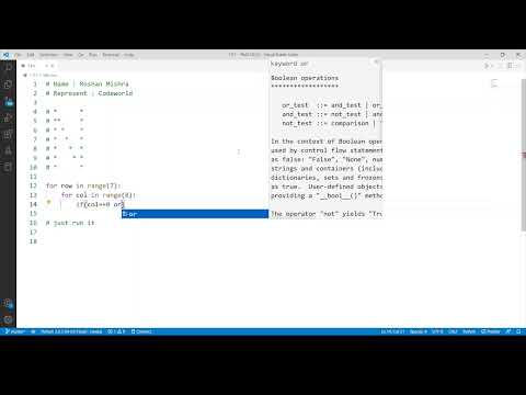 Alphabet N Python Pattern