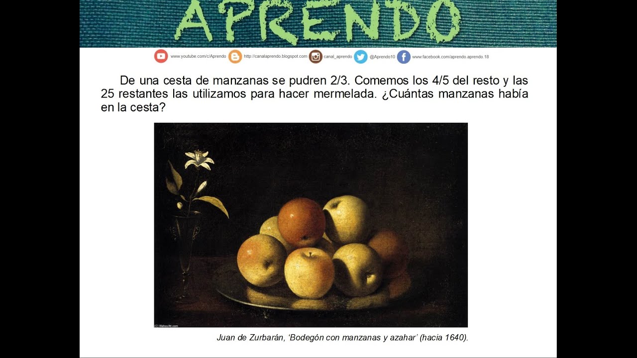 Aprendo - Cesto Manzanas - Matemáticas