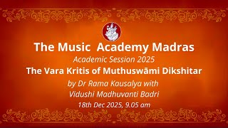 Download lagu LecDem 06 - The Vara Kritis of Muthuswāmi Dikshitar at The Music Academy Madras mp3