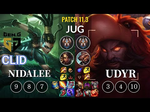 GEN Clid Nidalee vs Udyr Jungle - KR Patch 11.3