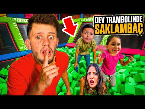 HIDE AND SEEK AT THE TRAMPOLINE PARK?! | TUĞBA EROĞLU | ÇINAR and SARE