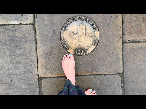 Barefoot around Chester city medieval walls