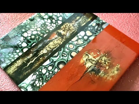 (135)Texture embellished Sheleeart Bloom Technique/Abstract Fluid Art/Acrylic Pour Painting