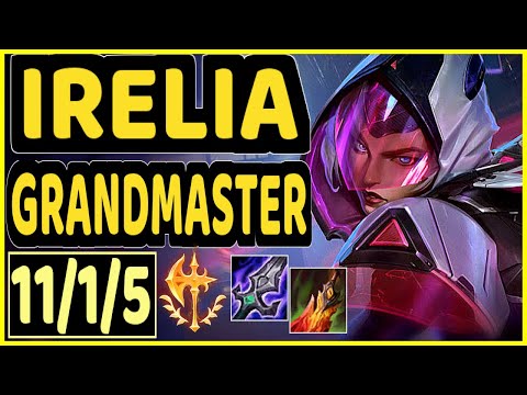ROACH (IRELIA) - 11/1/5 KDA TOP GAMEPLAY - KR Ranked GRANDMASTER