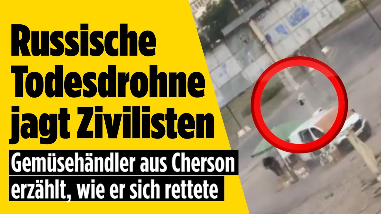 Ukrainer von russischer Drohne gejagt! Jetzt spricht er über den Angriff!