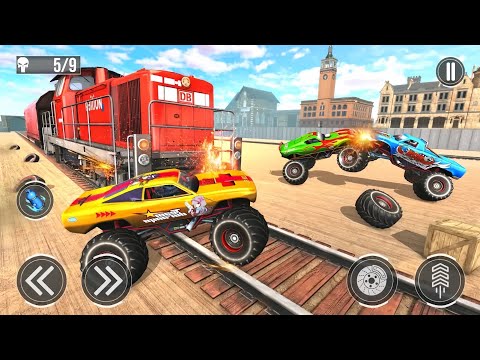 Train derby car demolition simulator | Android gameplay