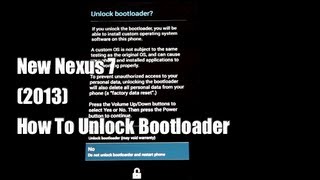How To Unlock Bootloader New Nexus 7 (2013) EASIEST Method