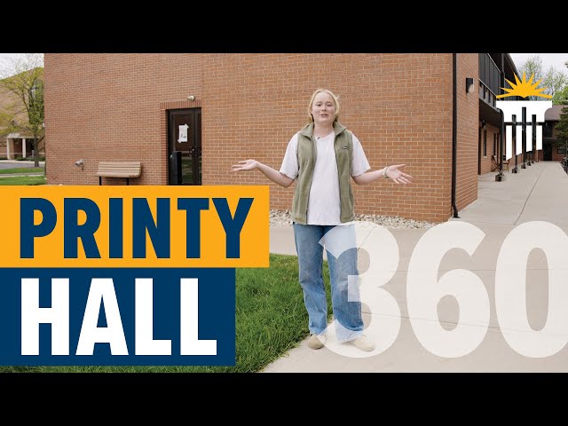 Thumbnail for video titled: Welcome to Printy Hall! | 360° Dorm Tour
