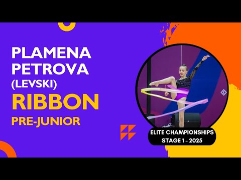 Plamena Petrova (Levski) – Ribbon | Pre-junior, Bulgarian Elite Championships 2025 – Stage 1