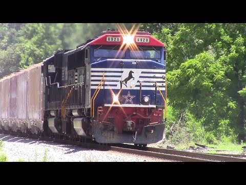 NS 6920 “🇺🇸Honoring Our Veterans🇺🇸” leads NS 373 through Dover, GA 6/21/19